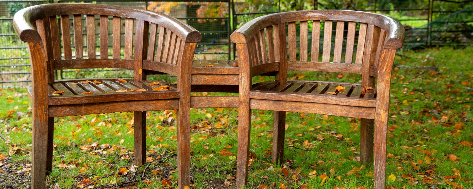 Communal sitting area in the garden