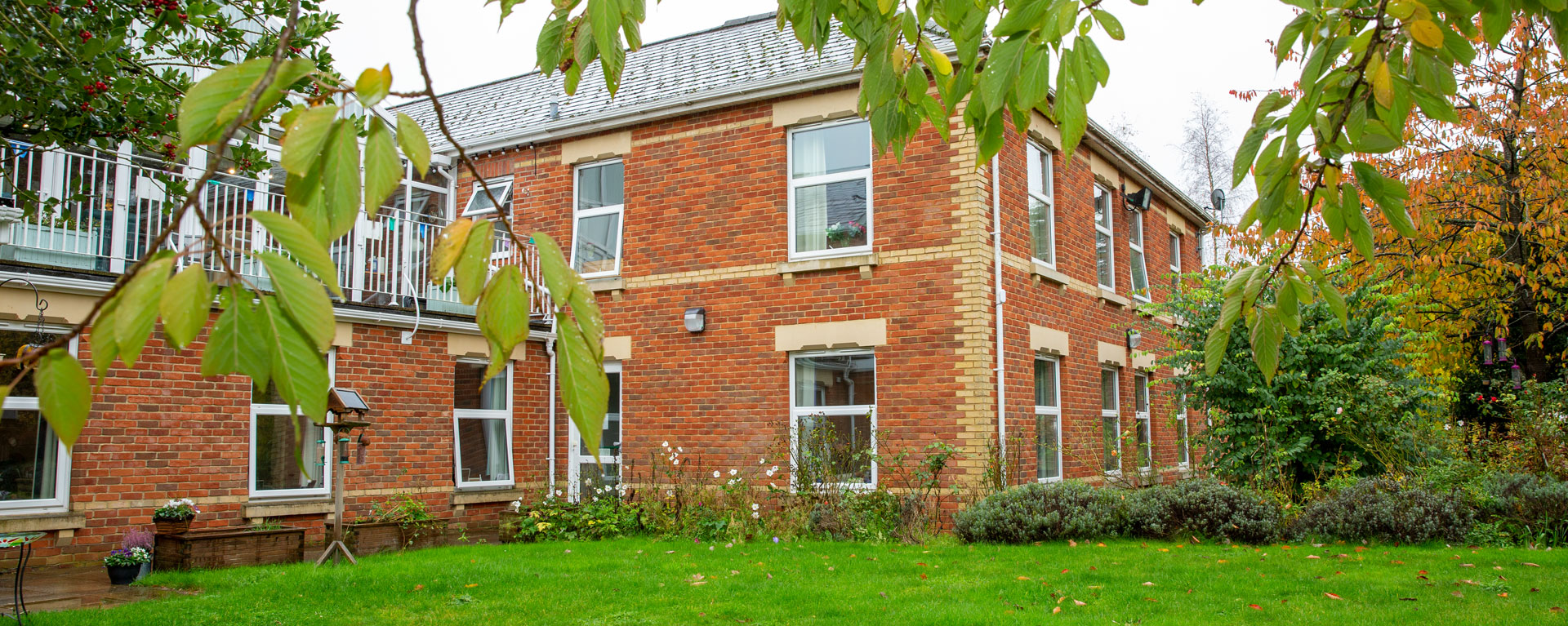 Back view of the care home from the garden