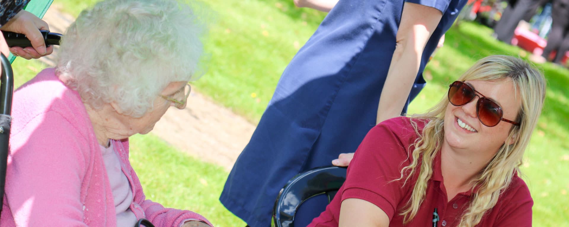 Activities coordinator and resident at Laurel Care Homes summer fete