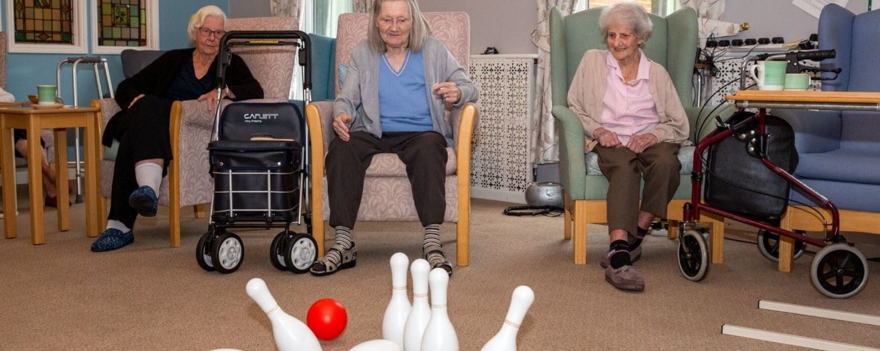 Laurel Care Home Residents bowling