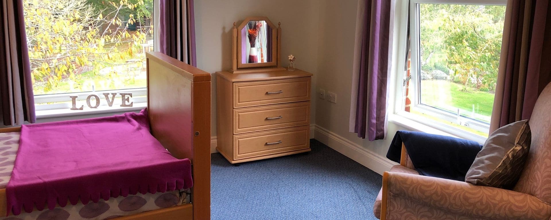 Laurel Care Home bedroom